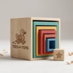 Tees and Toys Wooden Nesting and Stacking Blocks Toy - Image 2