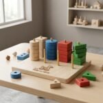 Tees and Toys Wooden Shape Stacking and Sorting Toy - Image 3