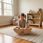 Tees and Toys Wooden Sensory Balance Board with Interactive Texture Pads - Image 3